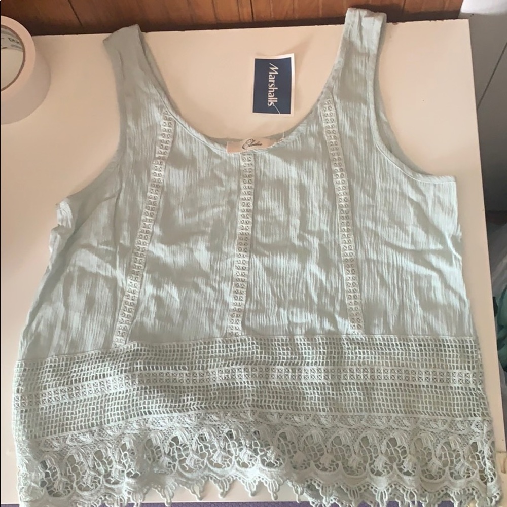 green lacey top